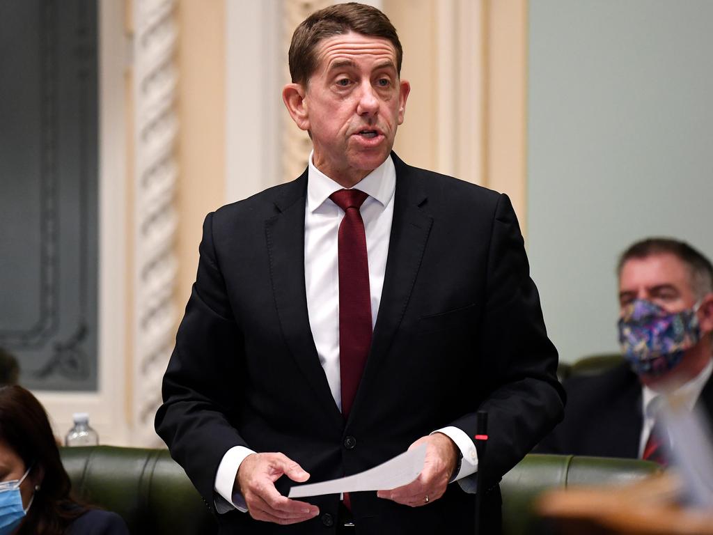 Queensland Treasurer Cameron Dick in Parliament today. Picture: Dan Peled/NCA NewsWire