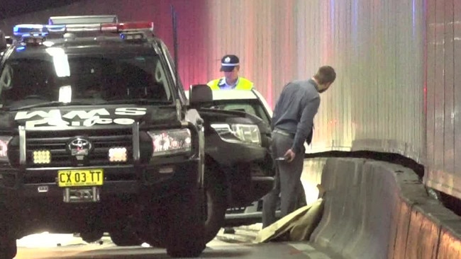 A man is in custody after being arrested after a police pursuit across Sydney today. Picture: TNV