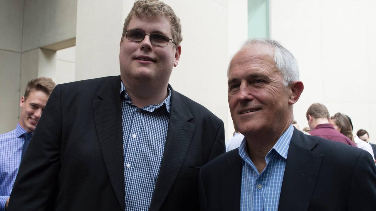 Mitchell Dye with Malcolm Turnbull.