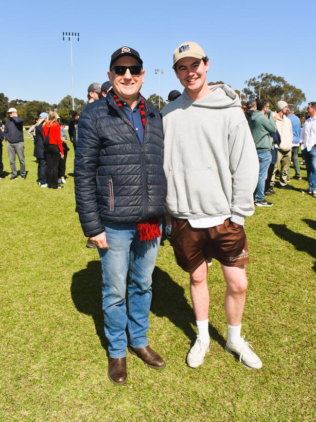 The Victorian Amateur Football Association (VAFA) William Buck Premier Men’s Grand Final Match — Old Brighton vs. Old Scotch — Friday, September 27, 2024: Richard MacIsaac and Nick MacIsaac. Picture: Jack Colantuono