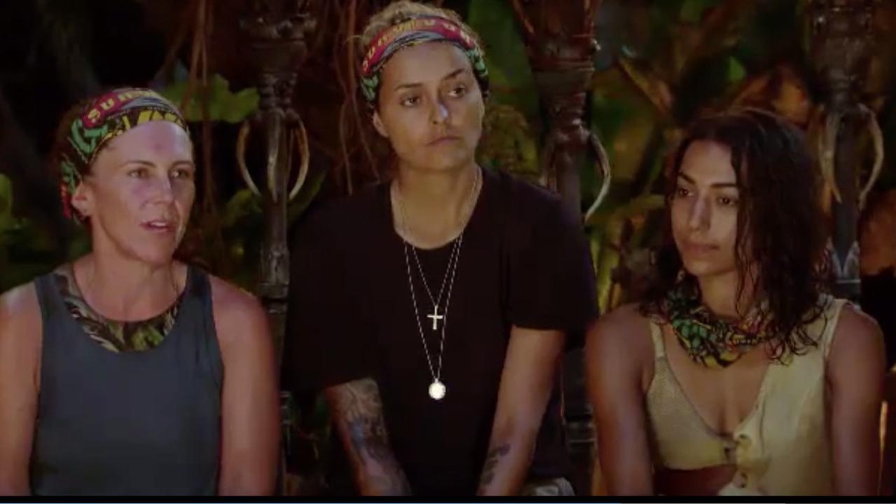 L-R: Sharn and Moana sent Brooke packing.