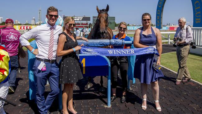 Celebrations for Sunlight’s win. Picture: Jerad Williams