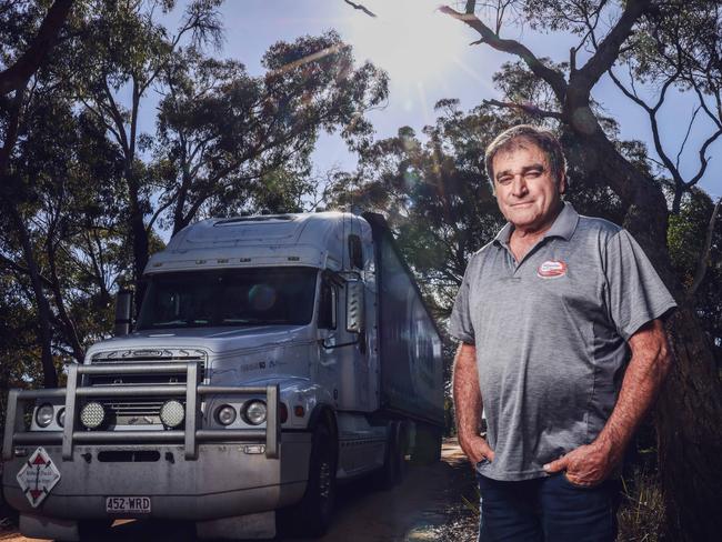 The threat of fines, skyrocketing fuel prices and pressure to deliver place truck drivers under pressure. Picture: Nicole Cleary