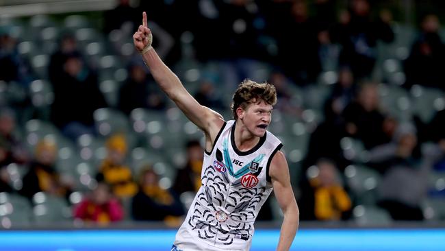 Mitchell Georgiades celebrates a goal. Picture: Getty Images