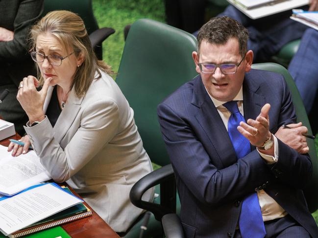 MELBOURNE, AUSTRALIA - NewsWire Photos MAY 31st, 2023:  Deputy Premier Jacinta Allen and Premier Daniel Andrews during Question Time at Victorian Parliament. Picture: NCA NewsWire / David Geraghty