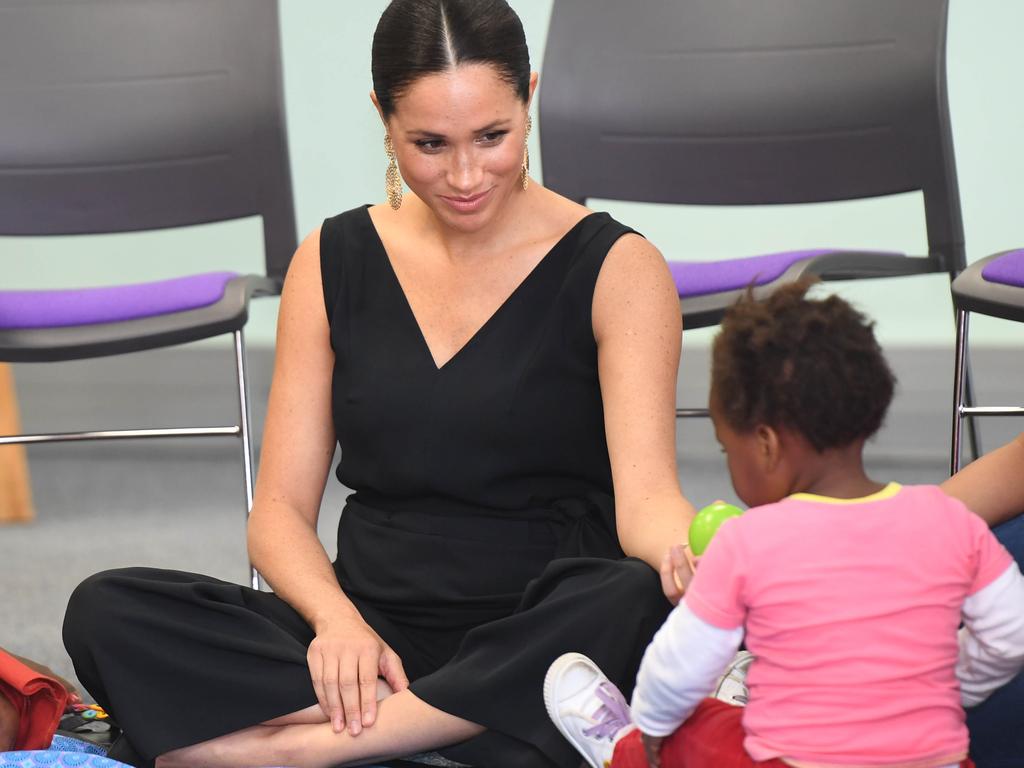 Meghan met with mothers with HIV and their children in Cape Town. Picture: Paul Edwards - Pool/Getty Images.