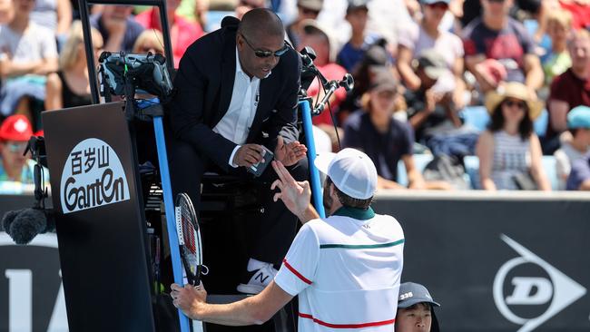 Reilly Opelka launched an incredible attack on chair umpire Carlos Bernardes.