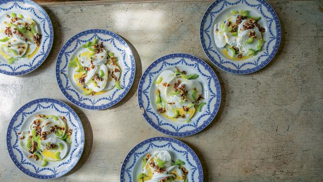 Mozzarella with celery from Skye McAlpine's A Table For Friends