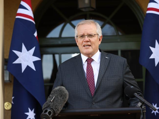 Prime Minister Scott Morrison has apologised for the slow vaccination rates. Picture: NCA NewsWire / Gary Ramage