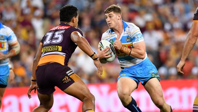 King made his NRL debut for the Titans in 2017. Picture: AAP Image/Darren England