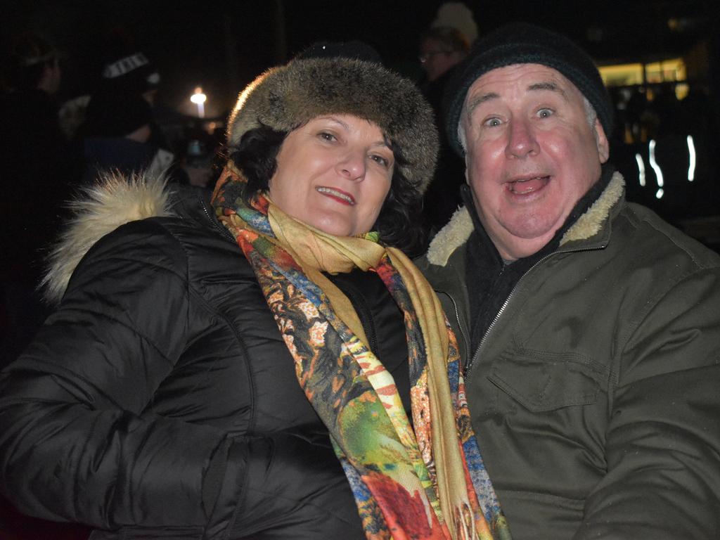 Janelle and Brian Brent having a blast at the 2021 Killarney Bonfire Night.