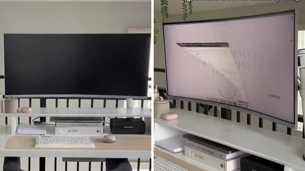 Samsung CJ791 Curved Monitor. TikTok @nalae.co