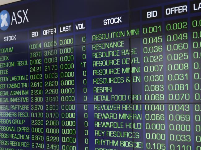 SYDNEY, AUSTRALIA - NewsWire Photos NOVEMBER 7, 2024: The screens at the ASX in the Sydney CBD. Stock Market. Australian Stock exchange.Picture: NewsWire / Damian Shaw