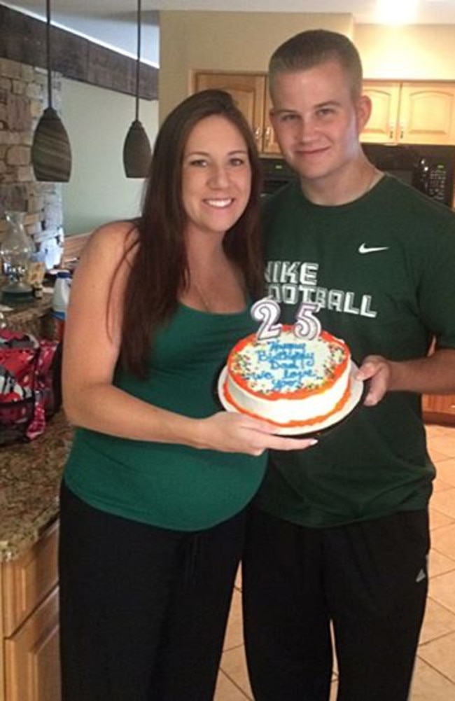 Dan celebrates his birthday with a cake that reads, “Happy Birthday Dad!”.