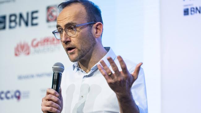 Greens MP Adam Bandt at a Queensland Media Club event in Brisbane, on Friday. Picture: Richard Walker