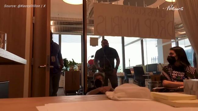 Google employees occupy boss' office