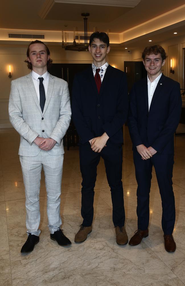 From left Joel Lilly, Connor Walters and Daniel Schouten. Picture: John Appleyard