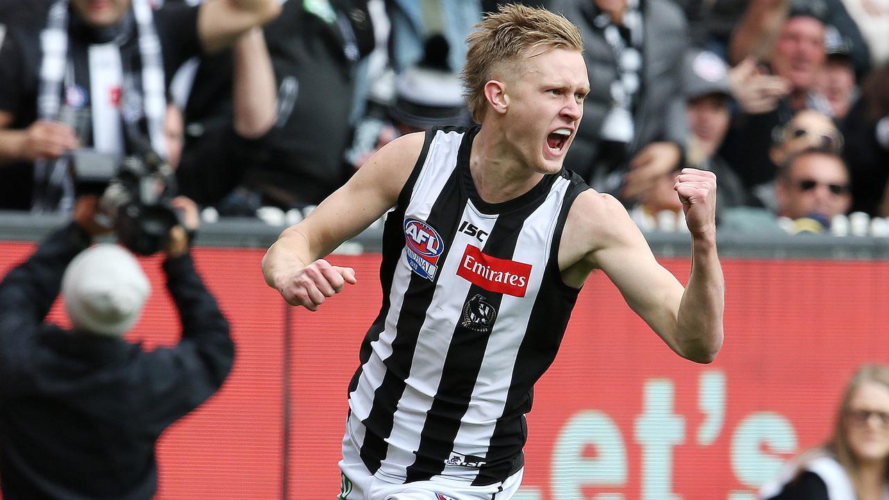 Jaidyn Stephenson had a brilliant debut season for the Magpies. Picture: Michael Klein