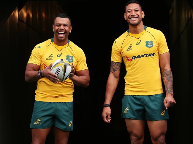 Kurtley Beale and Israel Folau will reunite in Wallabies colours on Saturday.