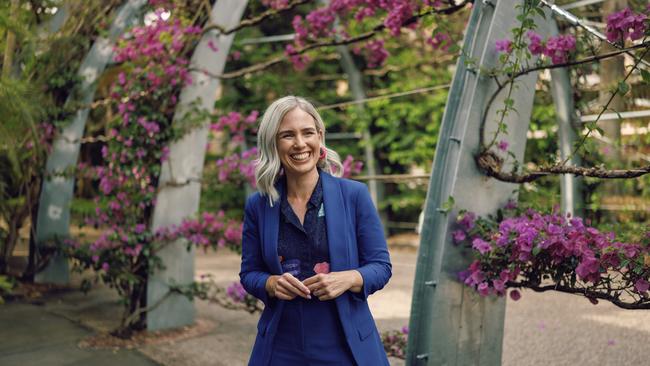 Labor's candidate for the Greens-held federal electorate of Griffith, Renee Coffey, at South Bank this week. Picture: Glenn Hunt