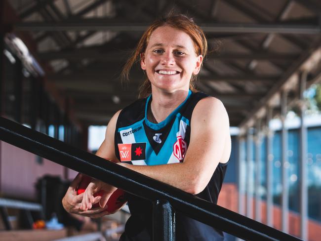 Port Adelaide AFLW player Katelyn Pope. Credit Matt Sampson