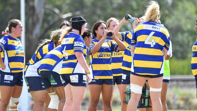 Women's Rugby between Easts and UQ. Saturday April 22, 2023. Picture, John Gass