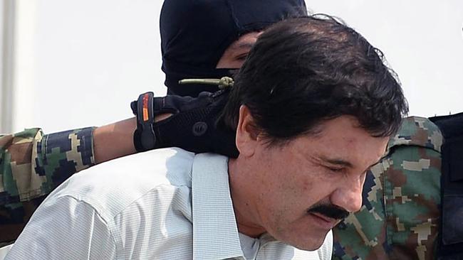 "El Chapo" Guzman in Mexico City in 2014 after his capture. Picture:  AFP