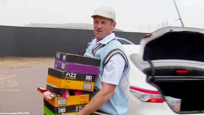 The Adelaide Crows have embarked on their Mad Monday celebrations – donning golf-themed outfits. Picture: 9NEWS Adelaide