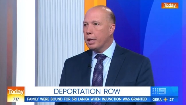 Home Affairs Minister addresses Sri Lankan family deportation bid (Today Show)