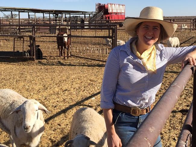 Third generation farmer Ellen Litchfield, Marree, is investigating the impacts of climate change on red meat production.