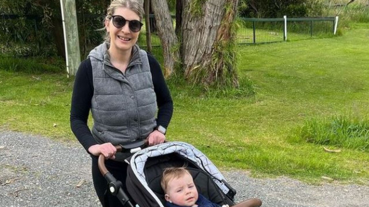 Having the travel pram is a huge perk when going out for walks, says Nicole. Picture: Supplied.