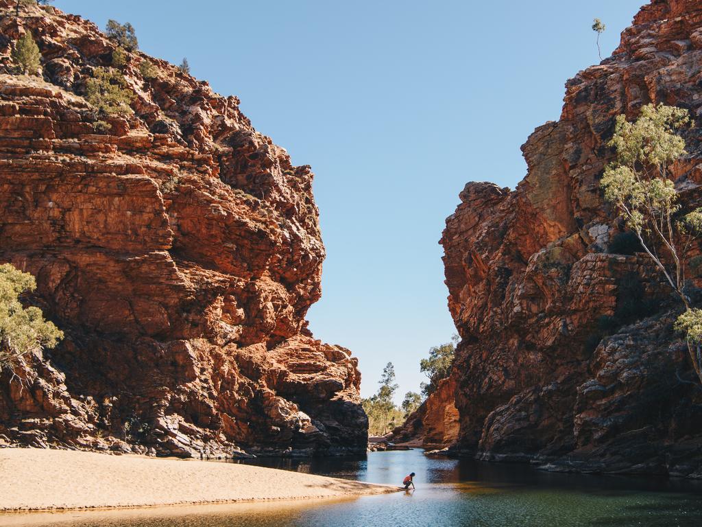 It’s one of the more popular waterholes in the national park. Picture: Tourism NT/Shaun Jeffers