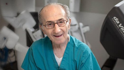 George Berci in 2018 at Cedars-Sinai Medical Centre in Los Angeles, where he was the senior director of minimally invasive surgery until earlier this year.