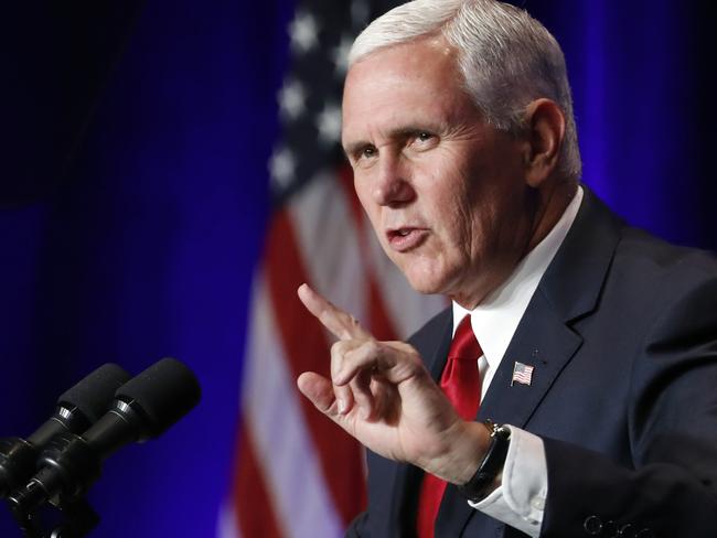 Mr Pence called the New York Times article offensive. Picture: Alex Brandon/AP