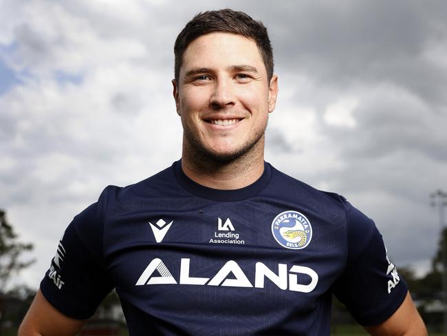 DAILY TELEGRAPH FEBRUARY 7, 2023. Parramatta Eels player Mitchell Moses at Eels HQ in Kellyville. Picture: Jonathan Ng