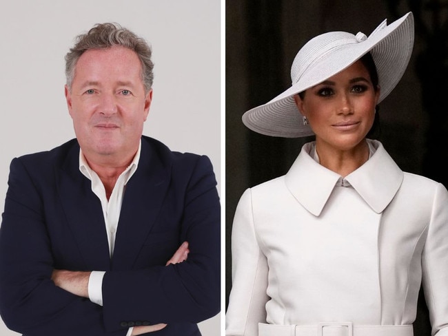 artwork of Piers Morgan, Meghan Markle