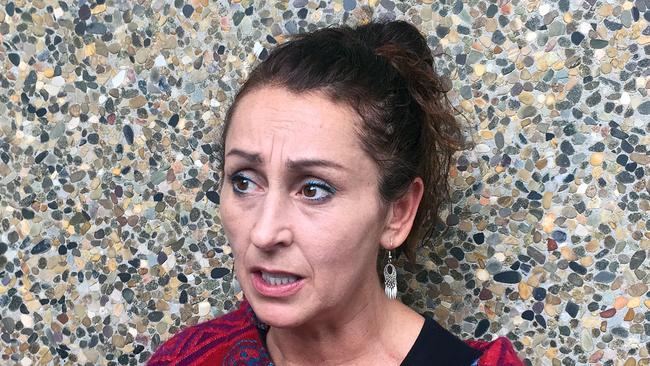 Former nurse Karen Casey speaks outside the NSW Court of Appeal on Thursday. Picture: Simone Ziaziaris