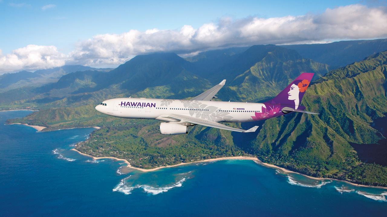 The alleged act happened on a Hawaiian Airlines flight from Honolulu to Boston. Picture: Hawaiian Airlines