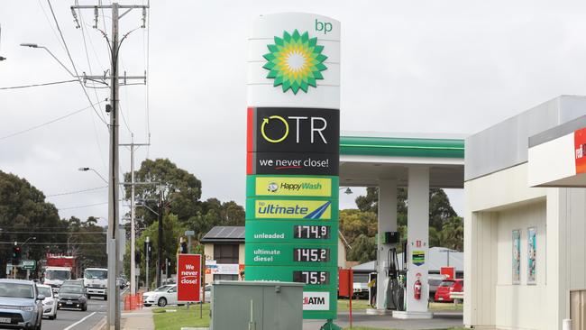 The OTR 100 metres south of Marion Liberty service station found its on a radically different segment of the price cycle. Picture: AAP Image/Dean Martin