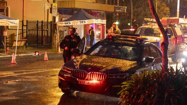 Police at the scene on Neerim Rd on Glen Huntly after the alleged attack. Picture: Wayne Taylor