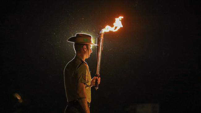 the Anzac Day Dawn Service at Darwin CenotaphPicture: Glenn Campbell