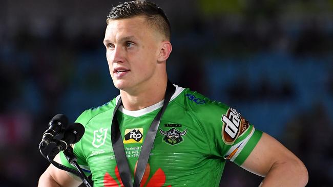 Jack Wighton after being presented the Clive Churchill Medal. Picture: AAP