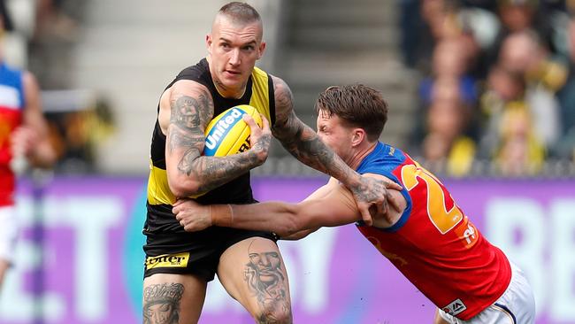 Dustin Martin terrorised the Lions. Pic: Getty Images