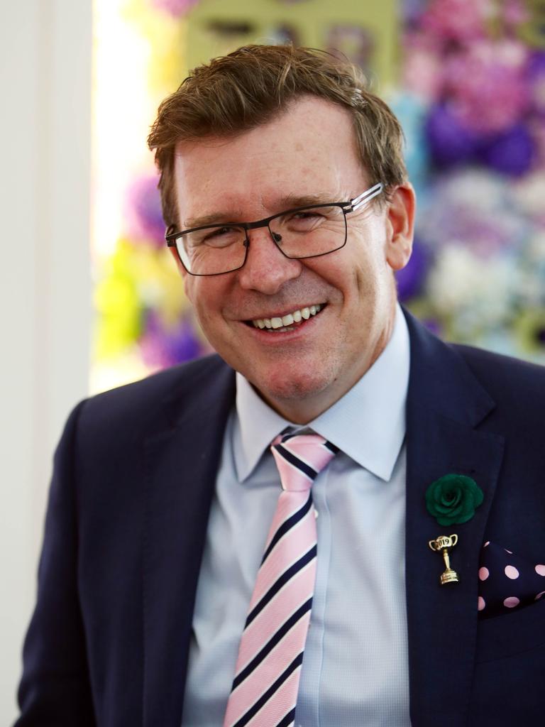 Alan Tudge MP in the Tabcorp marquee. Picture: Aaron Francis