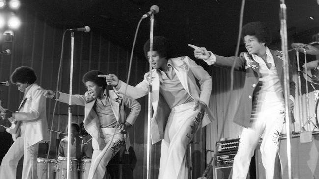 The Jackson Five, including a young Michael Jackson on the right, playing Festival Hall in 1973. Picture: Garry Taylor