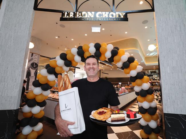 Le Bon Choix patisserie opened their second store at Robina Town Centre on Saturday. Pastry chef Savico Basset-Rouge with some goodies in front of the store. Picture Glenn hampson