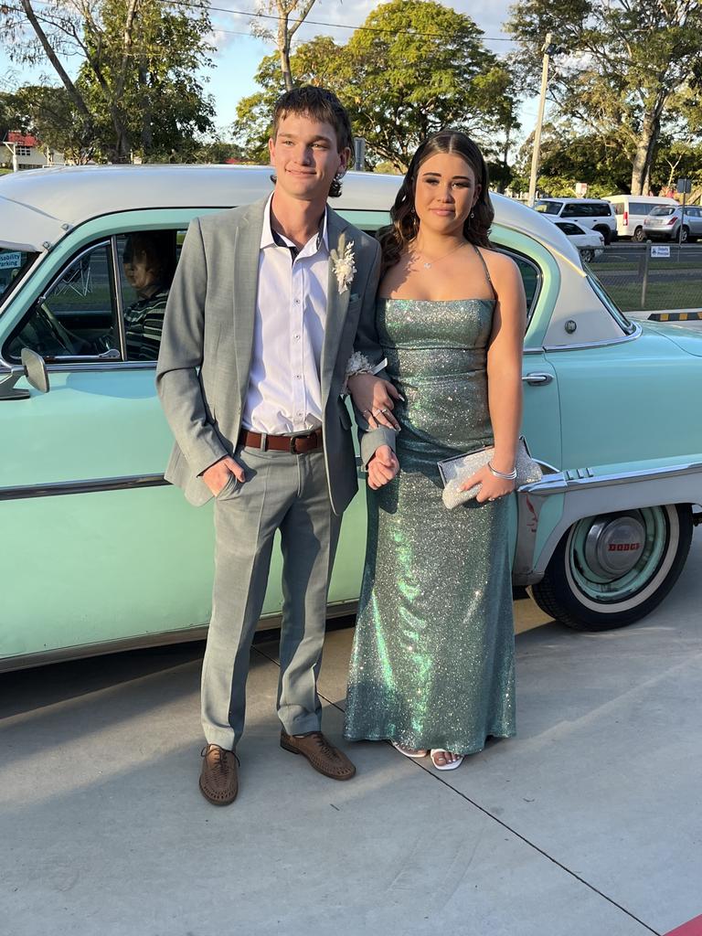 Students arrive in style at the Maryborough State High School formal.