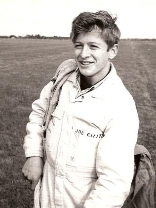Mr Chitty after his first and only parachute jump on August 2, 1964.