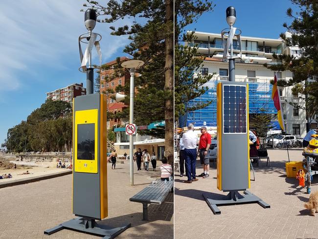 New emergency response beacons will be deployed to 35 NSW beaches over the next four years. Pictured is a pre-production model.