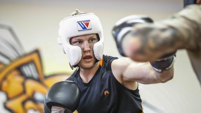 Jeff Horn during sparring.